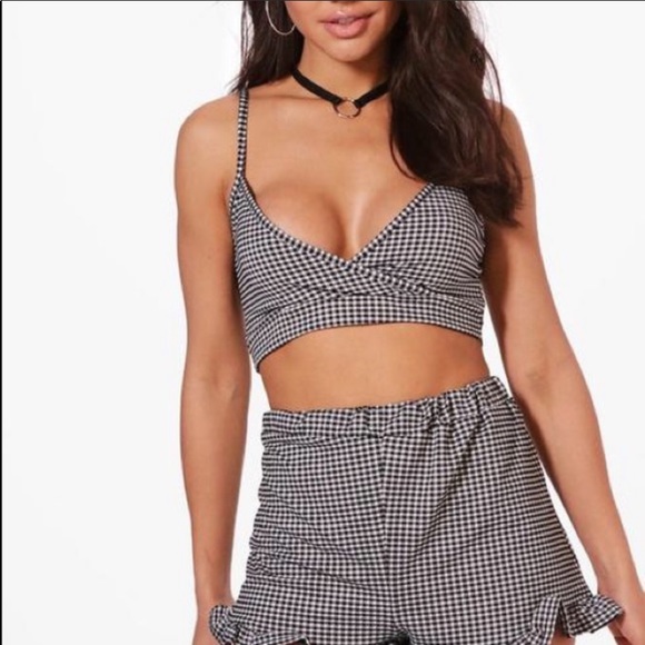 BOOHOO CHECKERED 2 PIECE SET - Picture 1 of 6